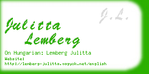 julitta lemberg business card